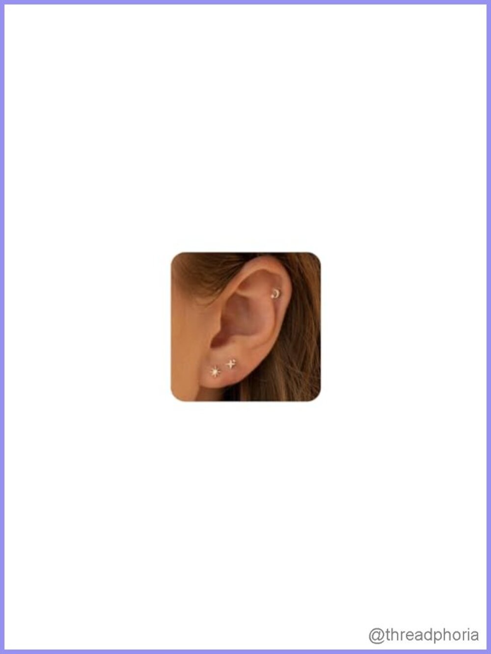 14K Gold Plated Flat Back Stud Earrings Hypoallergenic Cartilage Helix